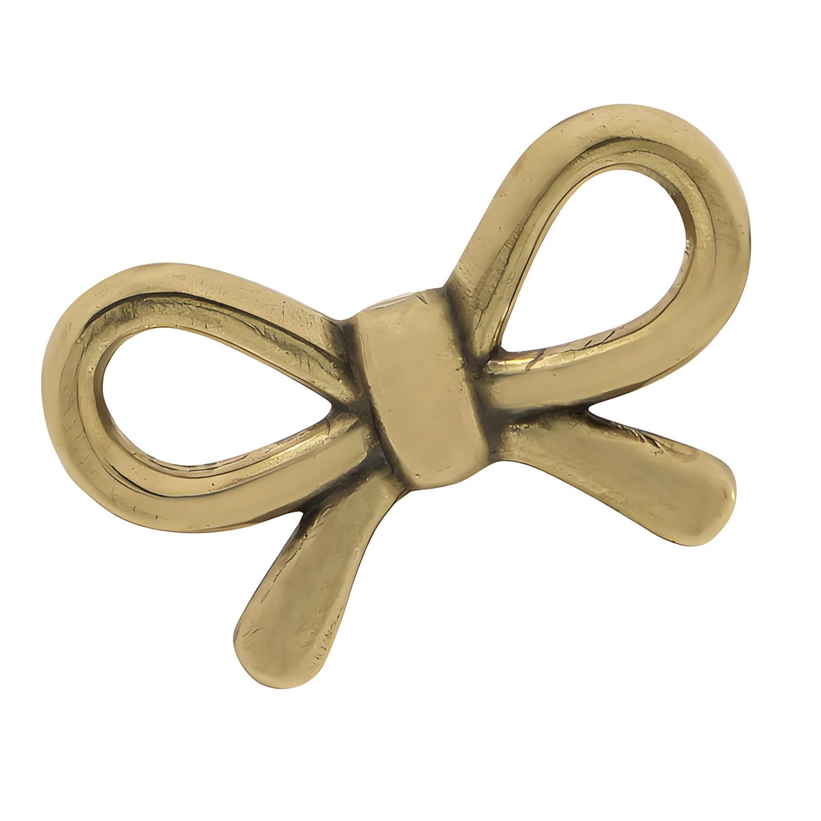 Msioytog Modern Brass Cabinet Knob Drawer Pulls Bowknot Shape Furniture Decorative Handle for Kitchen Cupboard Wardrobe Brass Cabinet Pull and Knob