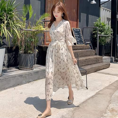 スペシャルset価格 花柄 ワンピース 大人可愛いスクエアネック 五分袖 ミモレ丈 夏ワンピ デート リゾートワンピ 旅行 Aライン 可愛い きれいめ 新入荷 Centrodeladultomayor Com Uy