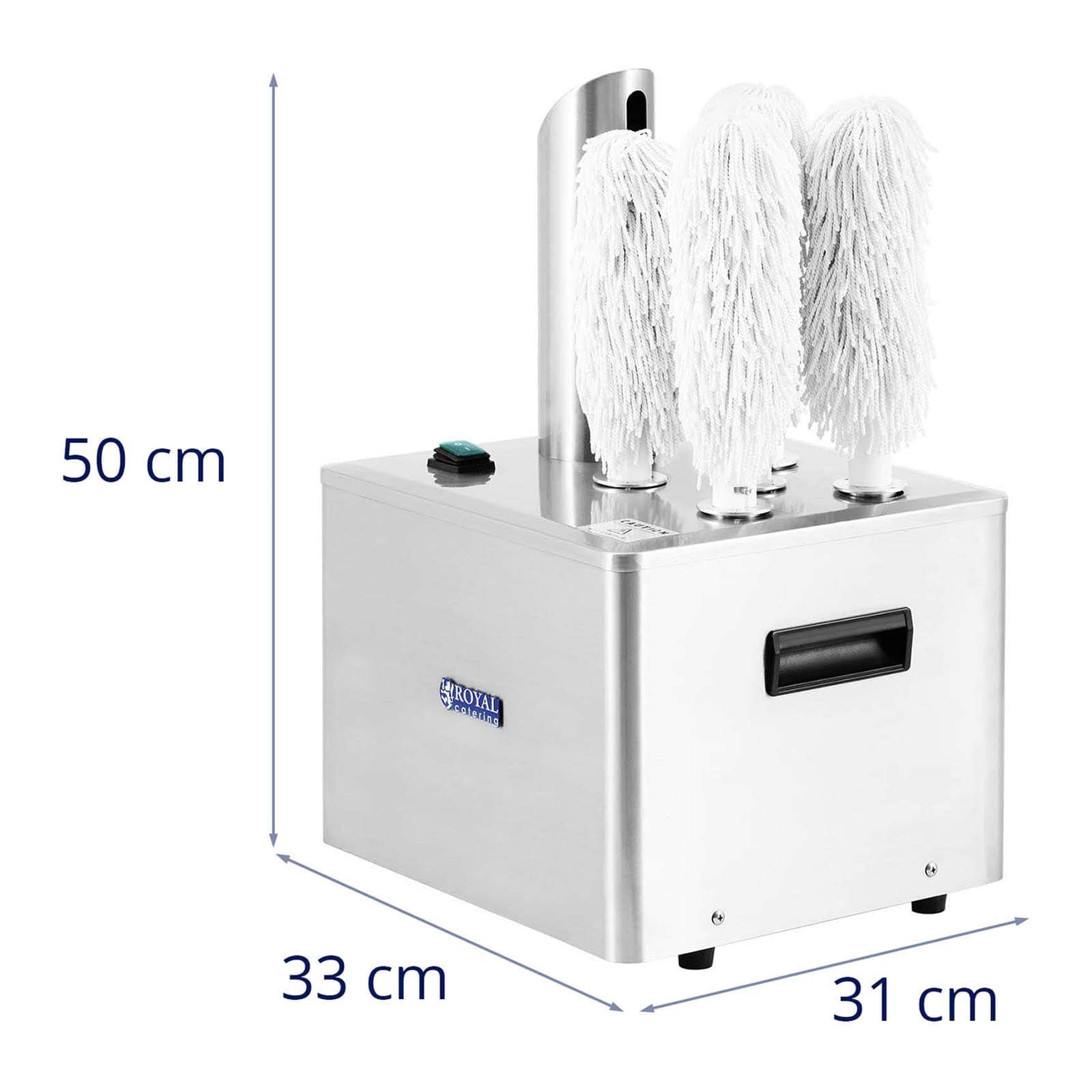 Royal Catering RCGP-2.0 Pulidora de vidrios 5 cabezales de pulido 1320 W 330 Gafas/h Gafas Máquina pulidora de vidrio Gastronomía