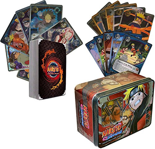 100 Assorted Naruto Collectible Cards With Rares and Foils. Includes Random Naruto Sealed Tin