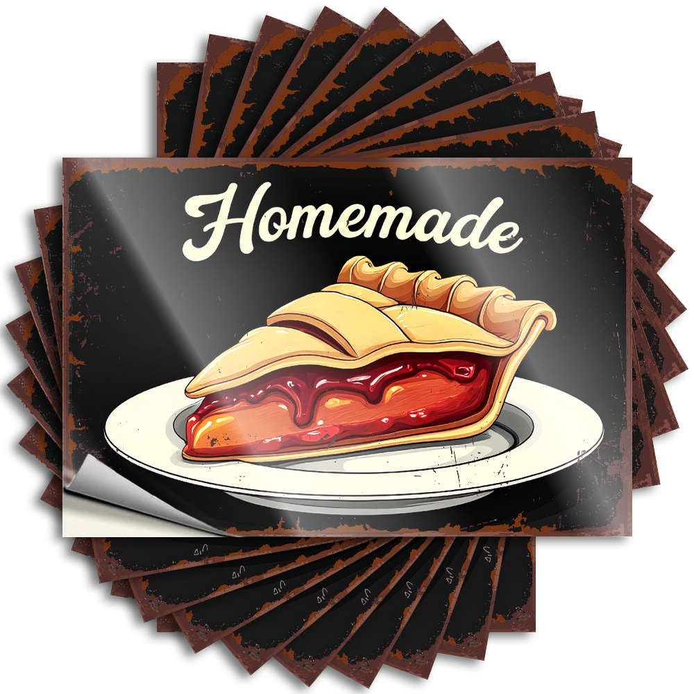 Tattoo Haves Sports Western Water Homemade Cherry Pie Slice - Scratch Resistant Stickers(12X18CM)