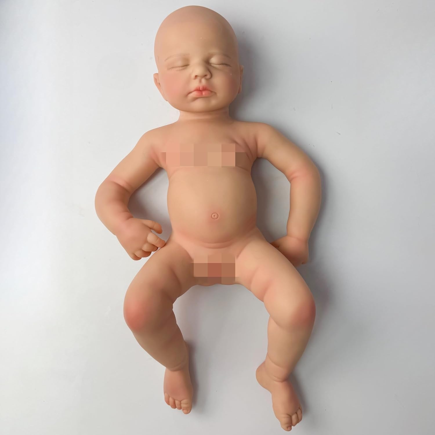 Full Silicone Reborn Baby Doll - 12 Inch Eyes Closed Boy - Realistic Lifelike Companion for Your Child's Growth