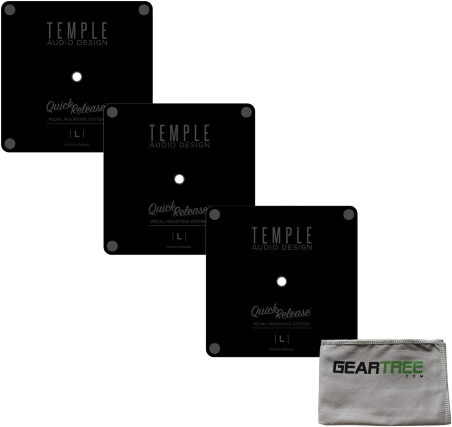 3 Temple Audio Quick Release Pedal Plates with Screws - Large