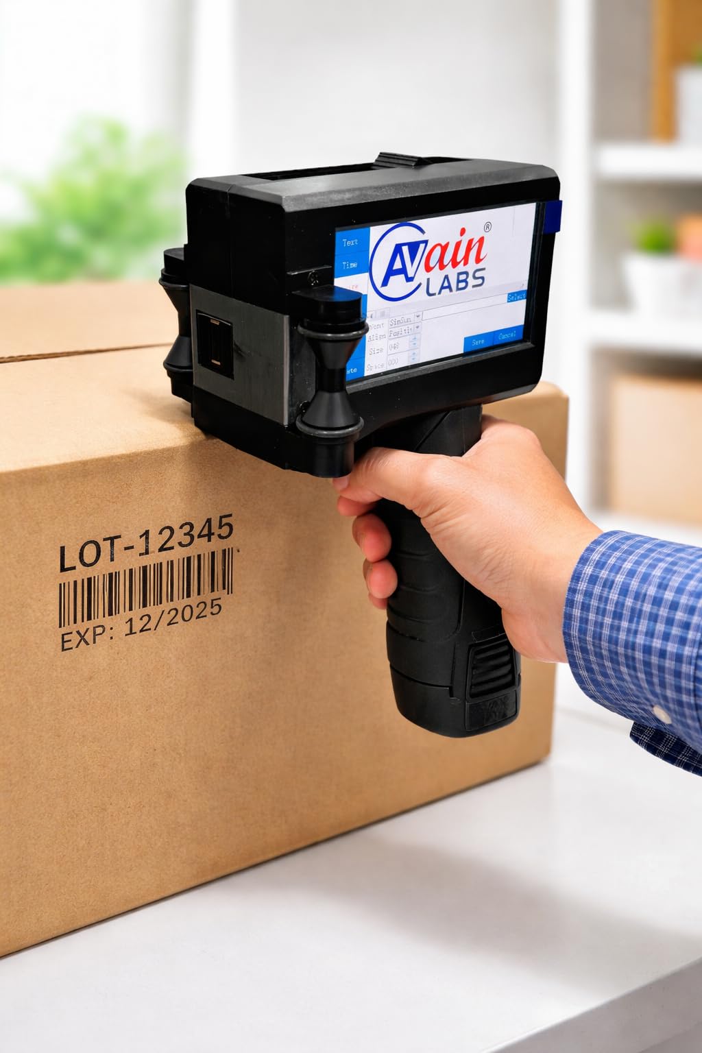 AL-853C Handheld Inkjet Coding Machine 12.7mm | Portable Date, Batch, MRP & Barcode Printer | TIJ Coding for Boxes, Bottles & Labels | Without Cartridge-image-22