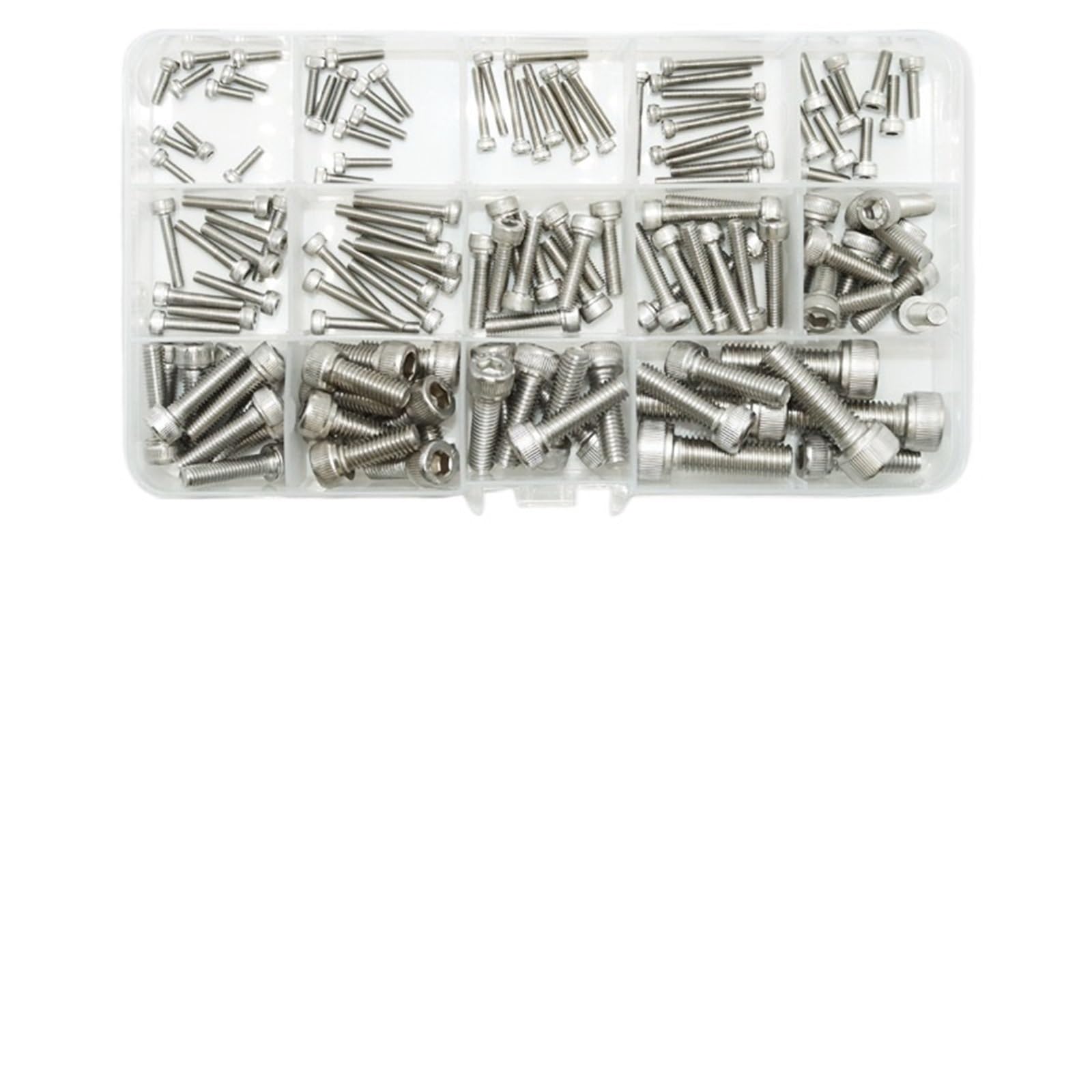 Juego de tuercas y tornillos cabeza hexagonal, M2 .5 M3 M4 M5 M6 M8 Drive, perno métrico acero inoxidable 304 con tuerca para Electrónica(Screws Set M2.5-M8)