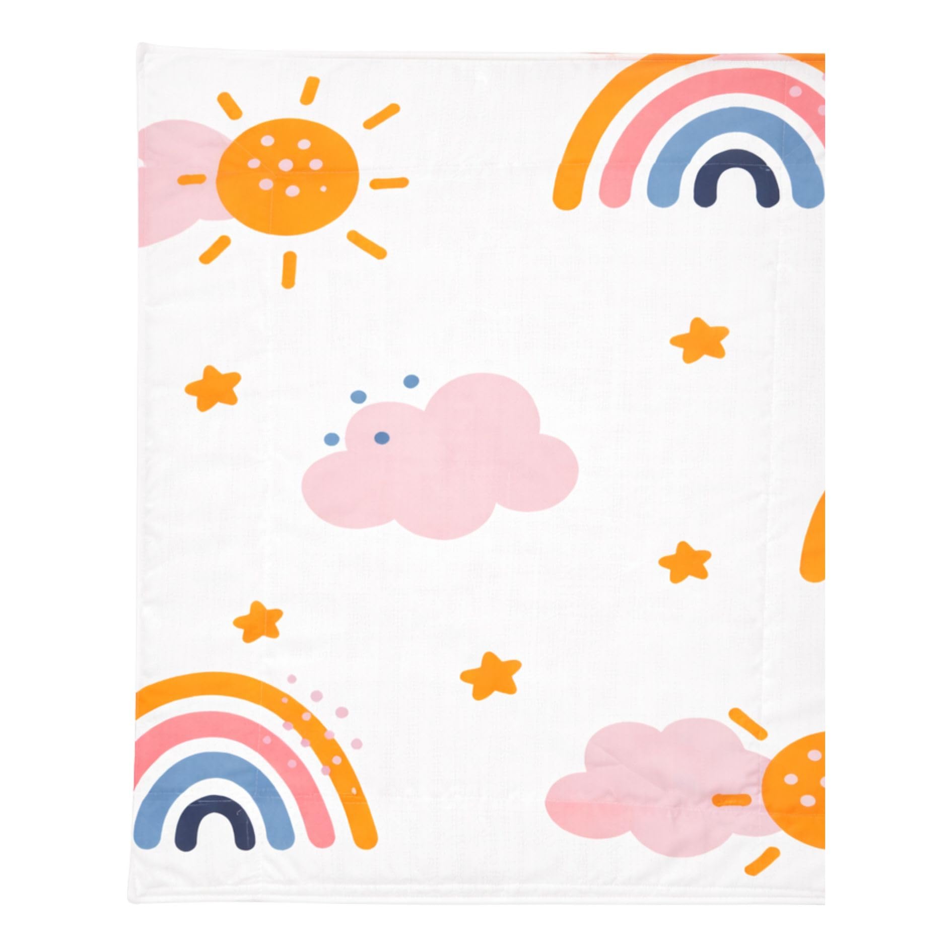 ZIKKU Waterproof Baby Changing Mat Cotton Baby Dry Sheet Reusable Leakproof Diaper Changing Mat for Newborn 60x45 cm (Pink)-picture-18