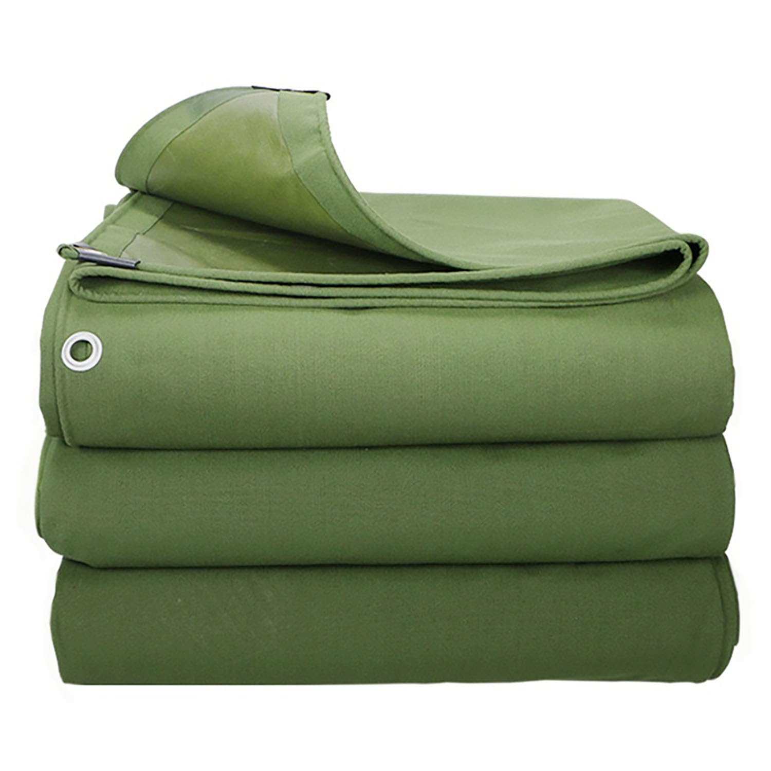 Heavy Duty Canvas Tarp 6.6' X 4.9' - Water Resistant, UV Resistant With Metal Grommets