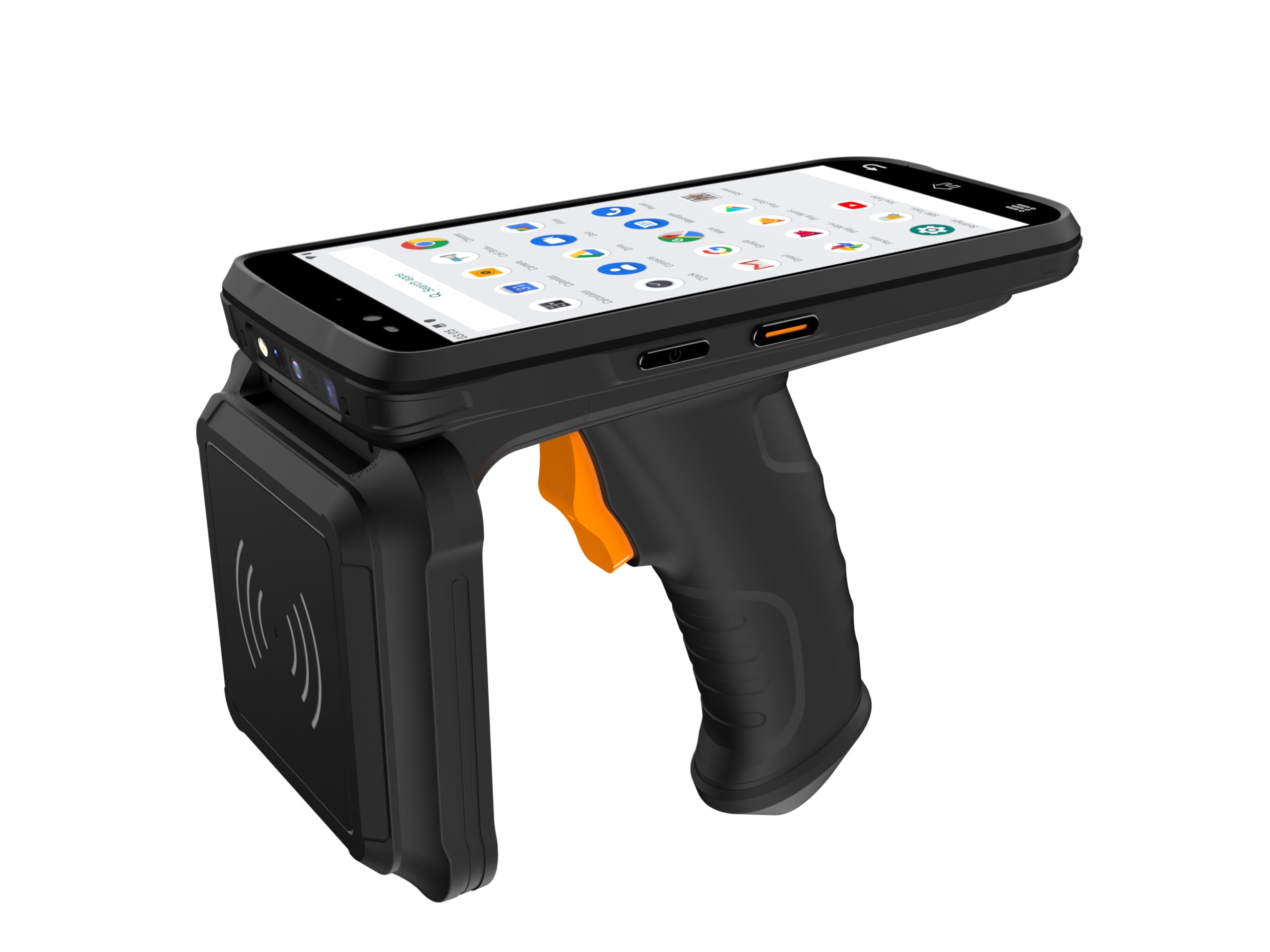 Rayoungtek Android Barcode Scanner UHF RFID Reader, Android 12 4+64GB, Built-in Zebra SE4710 Scanner Impinj E710 RFID Tag Reader, 4G Wireless Mobile Computer