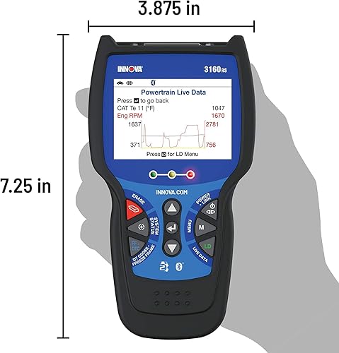 Miniatura 3 de Innova 3160RS Pro OBD2 Escáner/lector de código de coche con datos en vivo, ABS, SRS, reinicio de luz de servicio, EPB y escaneo de red