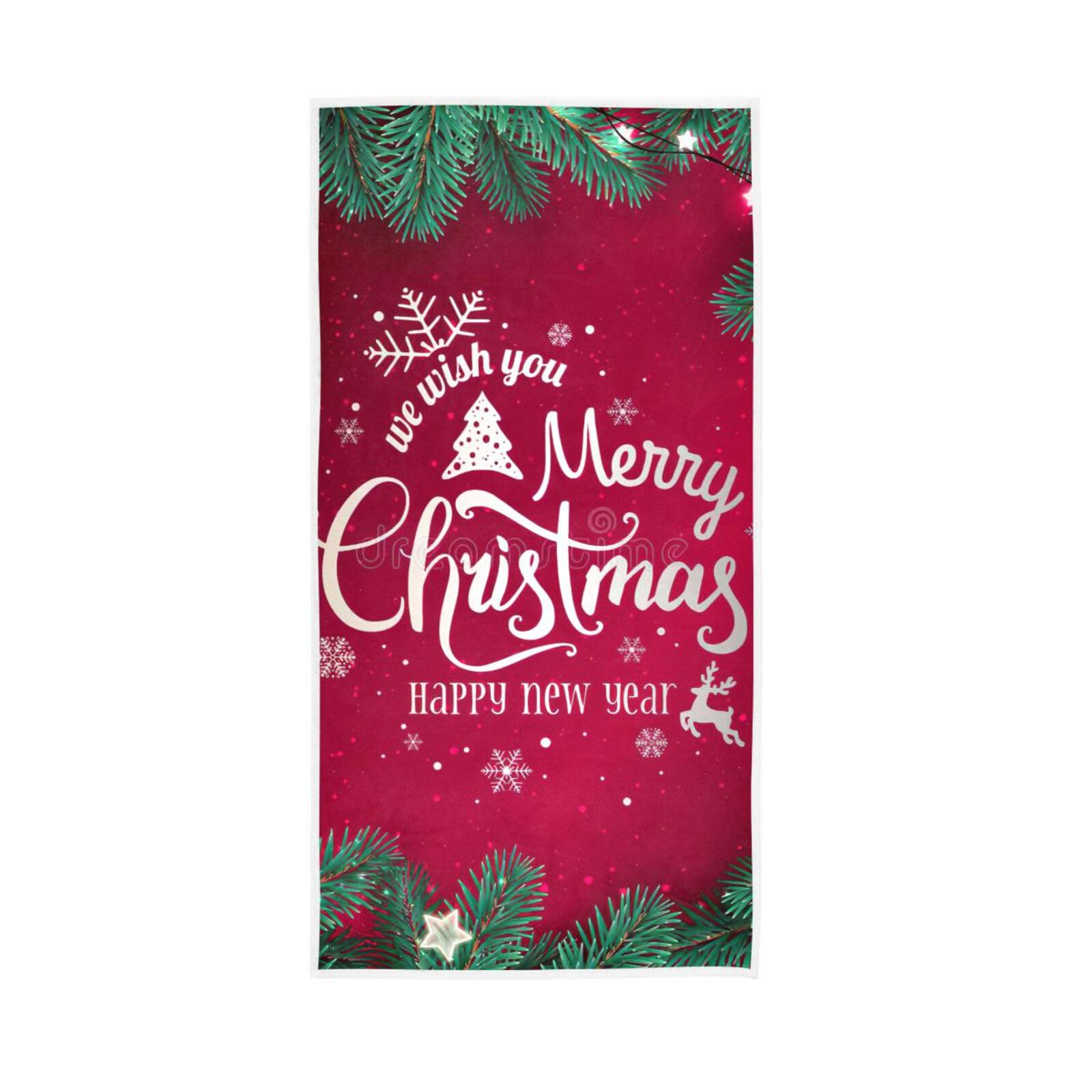 LSRCPD Creative Christmas Hand Towels, 15 x 30 Inches Absorbent Hand Towel, Spa Towels for Bathroom Farmhouse Hand Towels