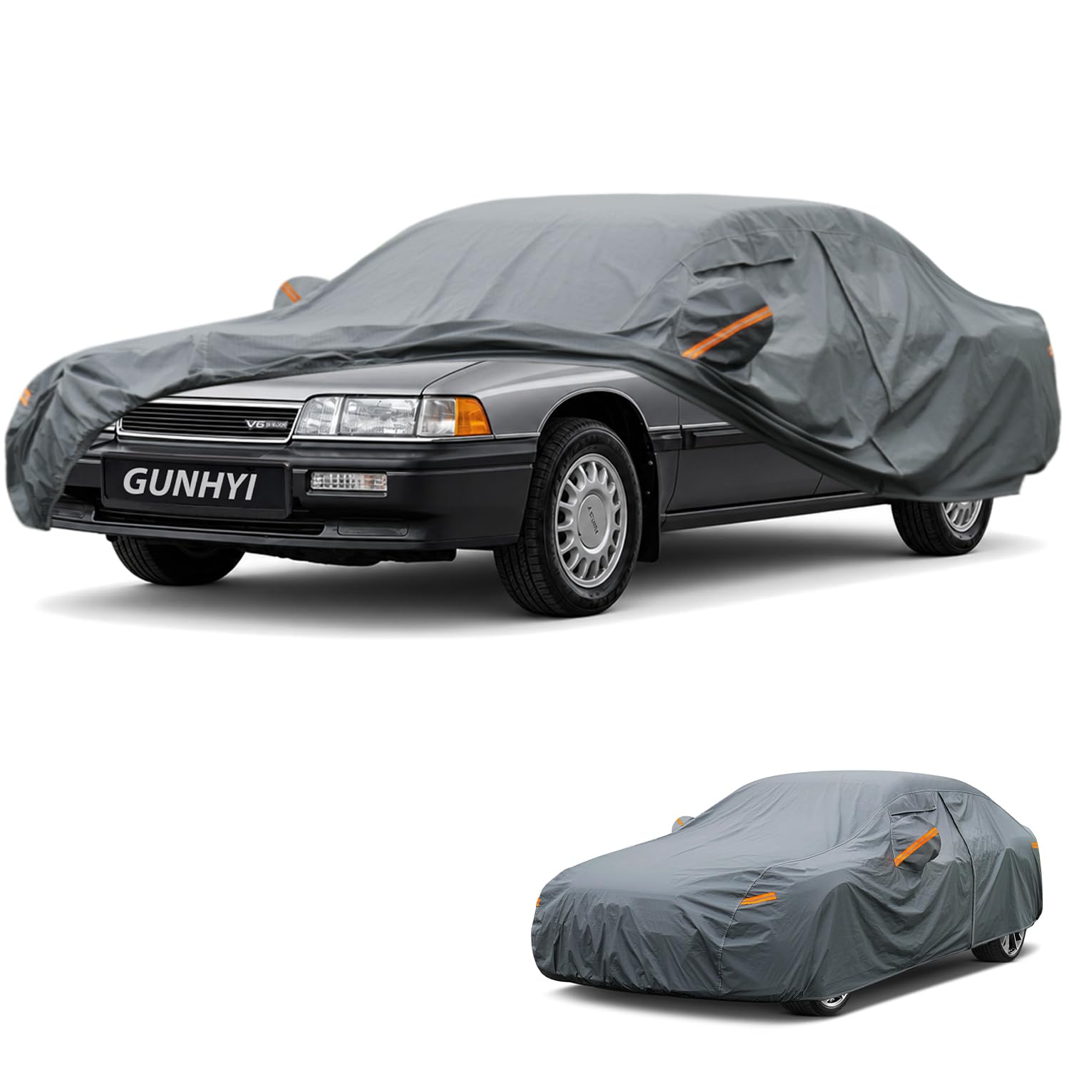 GUNHYI Premium Car Cover Custom Fit Acura Legend, 16 Layers Heavy Duty Car Cover Waterproof All Weather with Zipper Door for Sun Rain Snow Dust Uv Protection