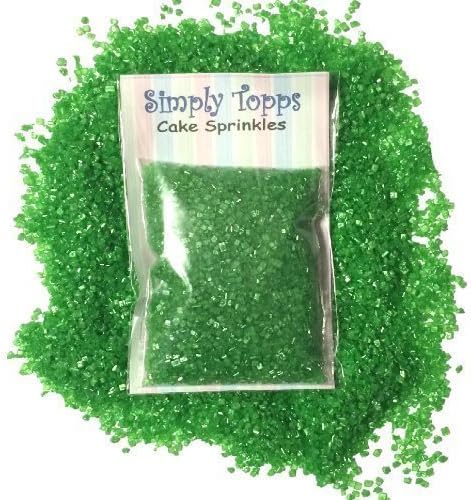 Sparkling Sugar crystals 30g - cupcake Cake Sprinkles for Decorating (Green)