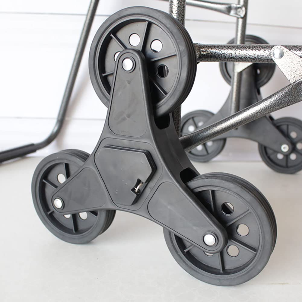 Borsa Pieghevole per impieghi gravosi con Staffa in Acciaio, 6 Ruote, capacità 100 kg, Organizer da 33 Litri, Sedile Rimovibile, Perfetta per Anziani, supermercati, mercati Alimentari, picni