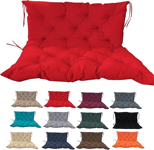 Cojín de asiento de repuesto para columpio de 2/3 asientos, con respaldo y correas, antideslizante, protección solar, para el hogar, jardín, patio,