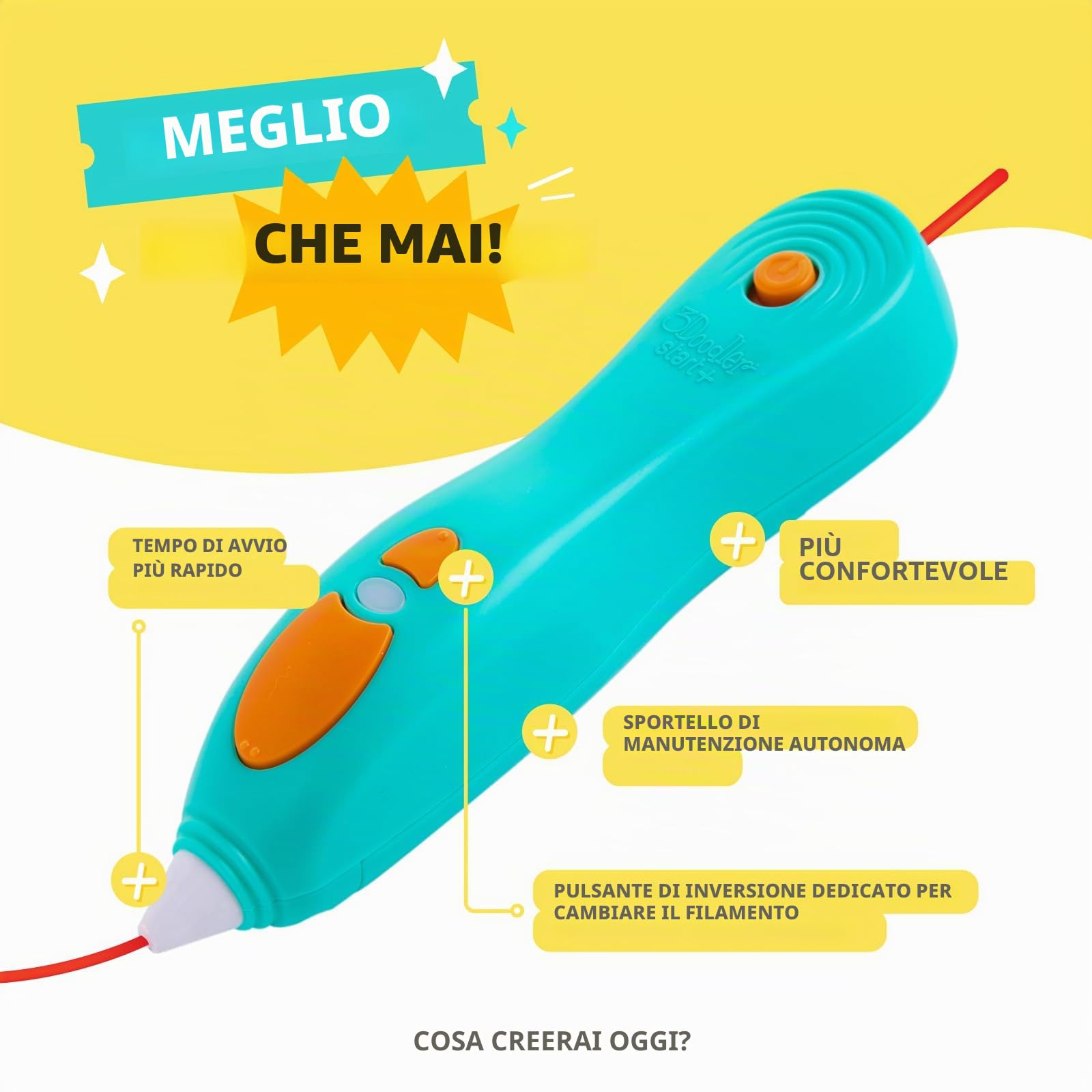 3Doodler Start+ Essentials Set di Penna 3D per Bambini, Facile da Usare, Kit di Attività Artistica per Imparare da Casa, Giocattolo Educativo STEM per Ragazzi e Ragazze di 6 anni e più