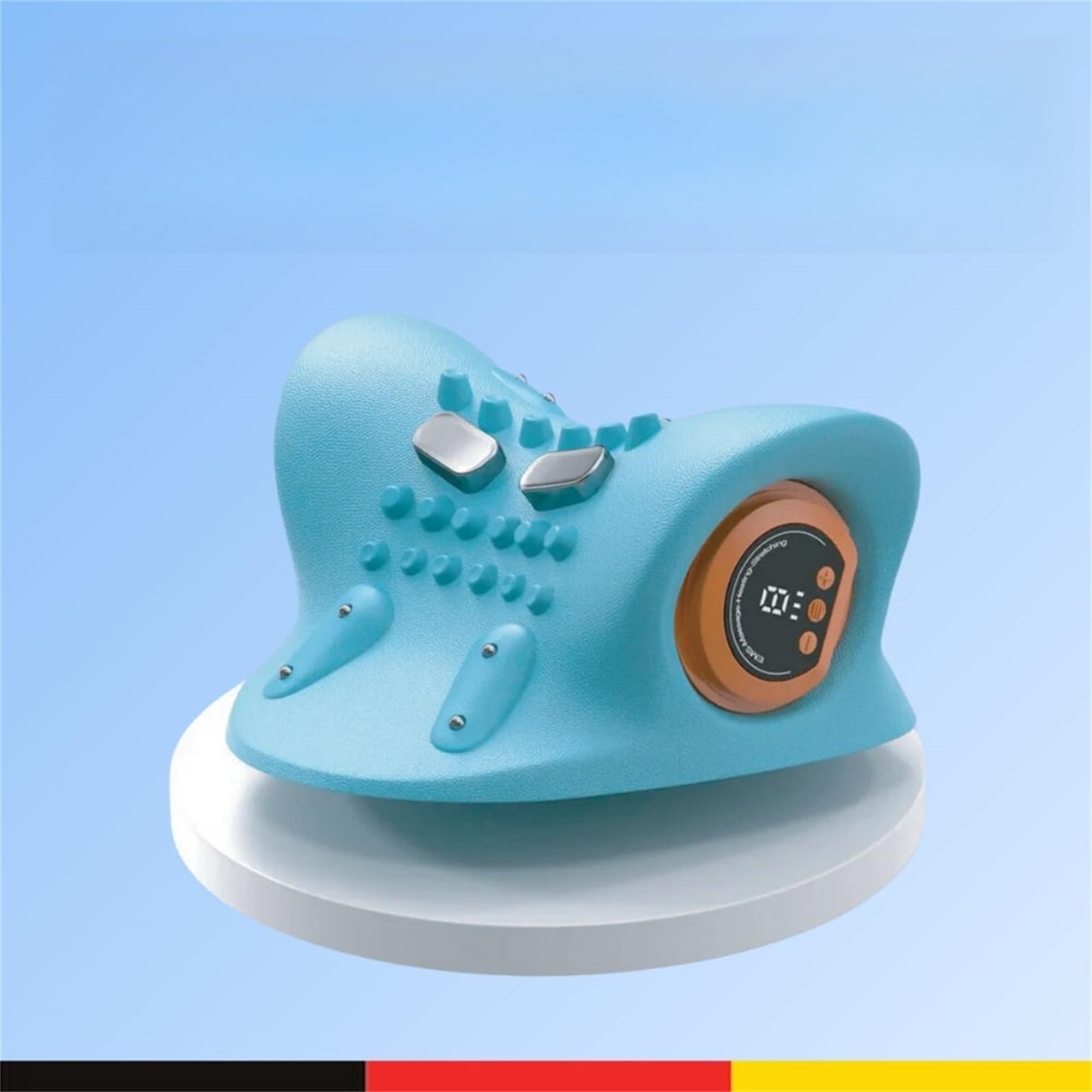 azouna SmartNeck 4-in-1 Nackenmassager Kabelloses Nackenmassagegerät mit Heizung 3 Modi, 6 Frequenzen für optimale Entspannung von Nacken und Schultern