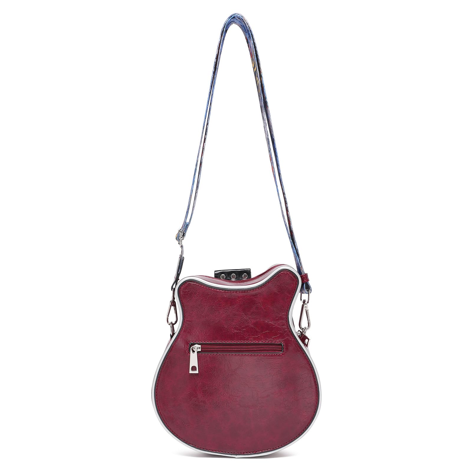 Elegante borsa a tracolla in pelle PU a forma chitarra Borse a tracolla casual Borsa a tracolla per amanti della musica e viaggiatori Accessorio per amanti della musica
