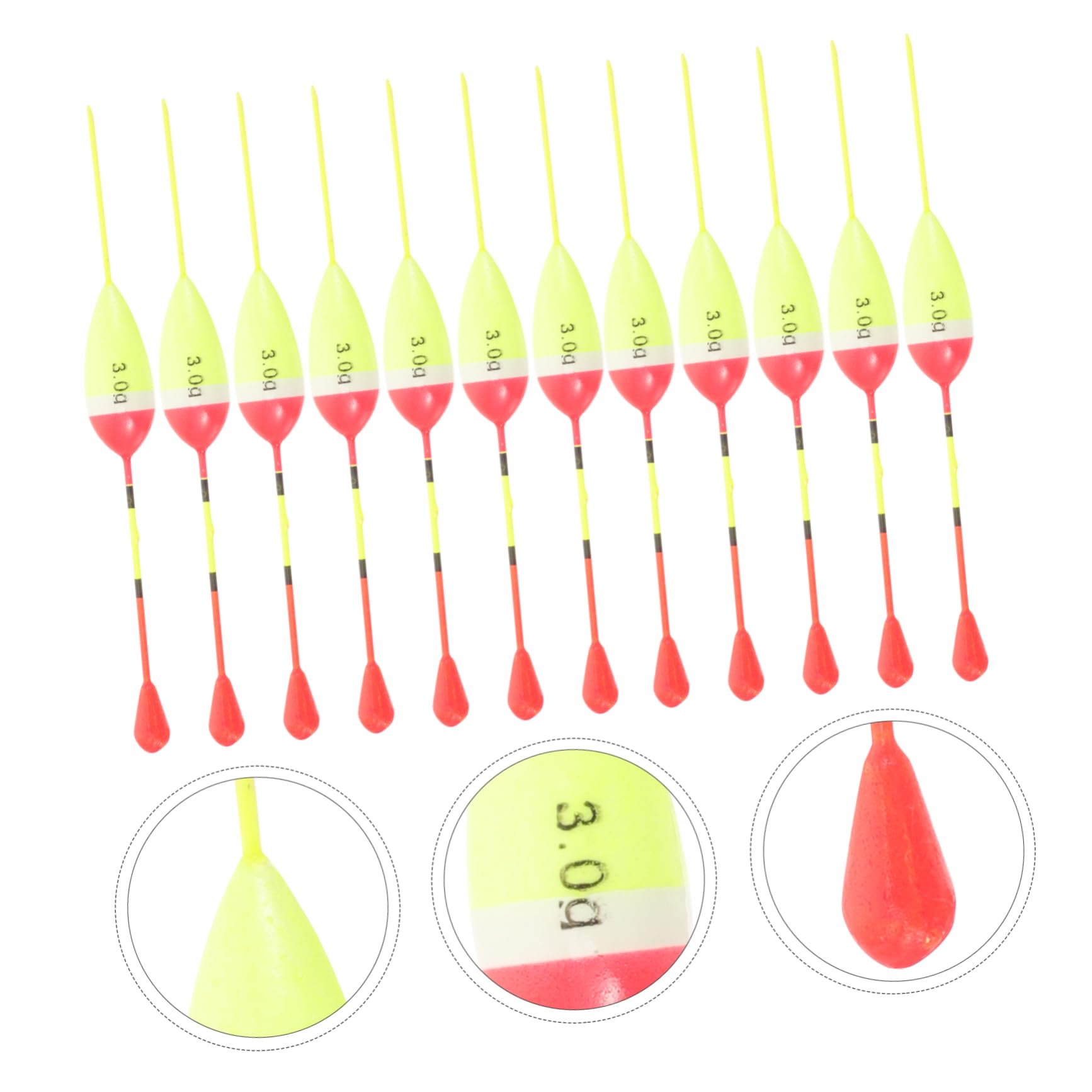 Sosoport Matériel De Pêche Crochets Leurre De Pêche Brochet Leurres Pêche À des Bâtons Pôle Fishing Peches Tige Flotteurs Équipement De Pêche Acier Inoxydable Yellow