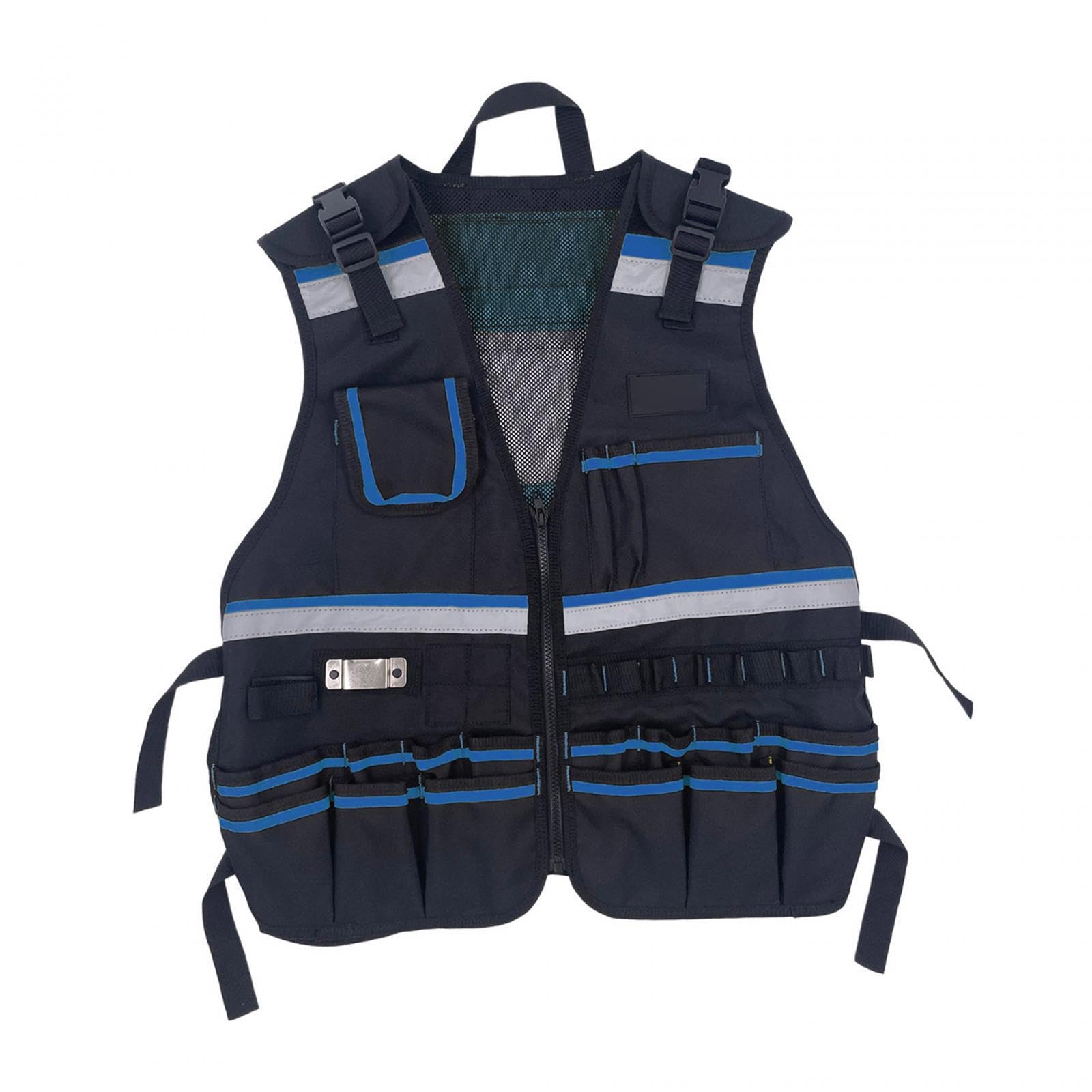 Gilet portautensili per elettricisti, comodo e resistente per carpentieri, per riporre utensili e accessori essenziali. Stili di gilet portautensili per elettricisti, borsa portaoggetti.