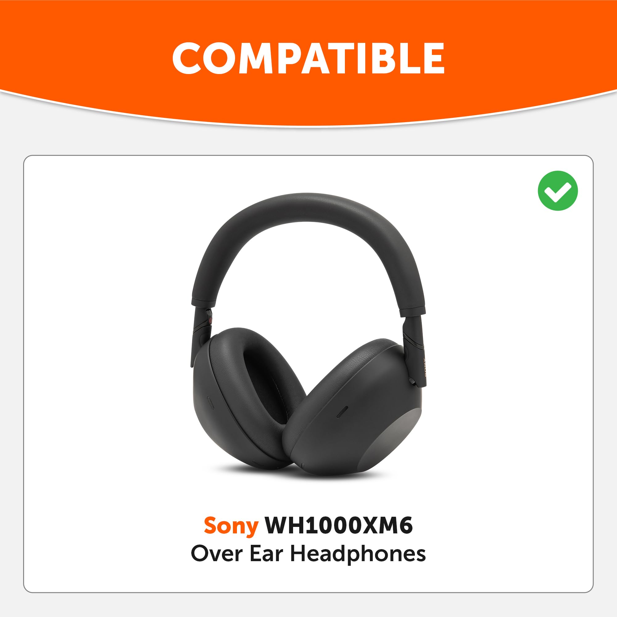 WC PadZ XM6 – Premium vervangende oorkussens compatibel met Sony WH-1000XM6 hoofdtelefoons van Wicked Cushions | Verbeterd comfort, duurzaam PU-leer en geluidsisolatie | Midnight Blue