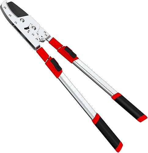 Miniatura 1 de GARTOL Cortador de yunque extensible de alta resistencia de 28 a 41 pulgadas, cortador telescópico de ramas de árbol de acero de largo alcance,