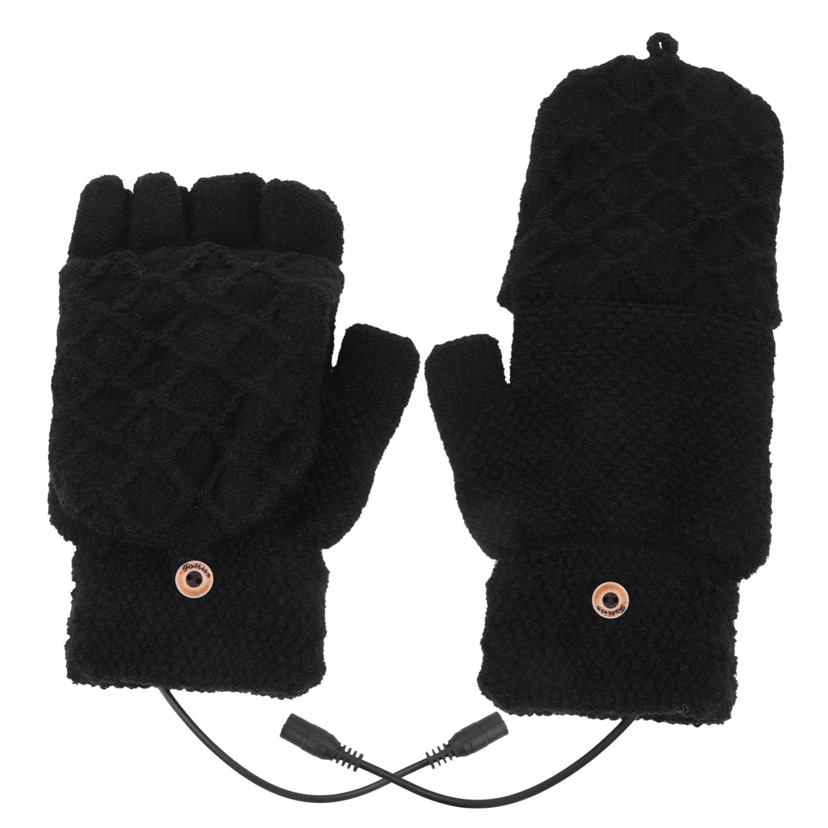 BESPORTBLE 5paia Guanti Termici Elettrici Per Inverno Guanti Riscaldati Mezze Dita Per Sci e Attività Outdoor Impermeabili e Lavabili