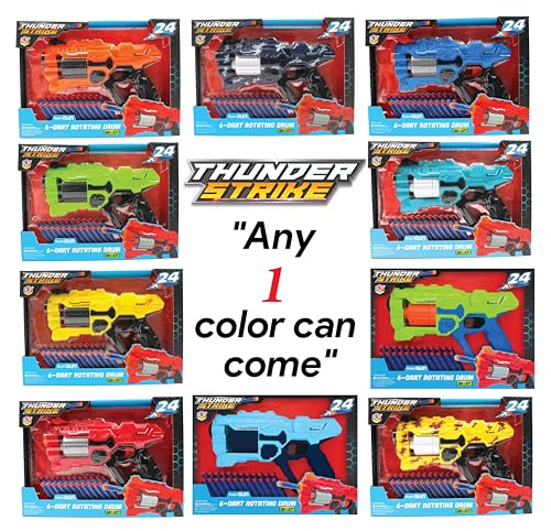 Image of Thunder Strike Super Toy Gun for Kids with 24 Safe Soft Foam Bullets | Toys for Kids, Teens & Adults, Outdoor Toys for Boys and Girls Ages 8+ (Any Color)