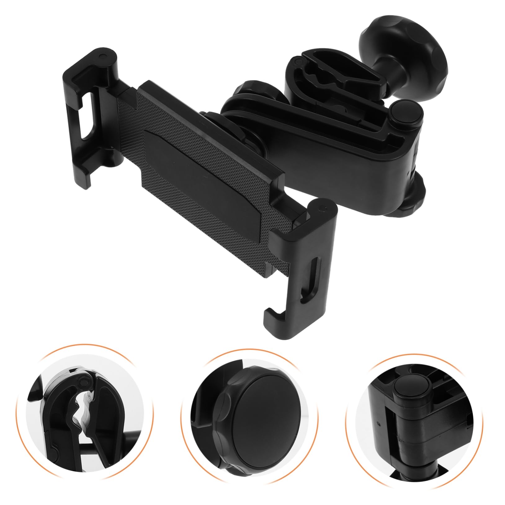 TEHAUX Supporto Auto Tablet Nero in per Poggiatesta Abs