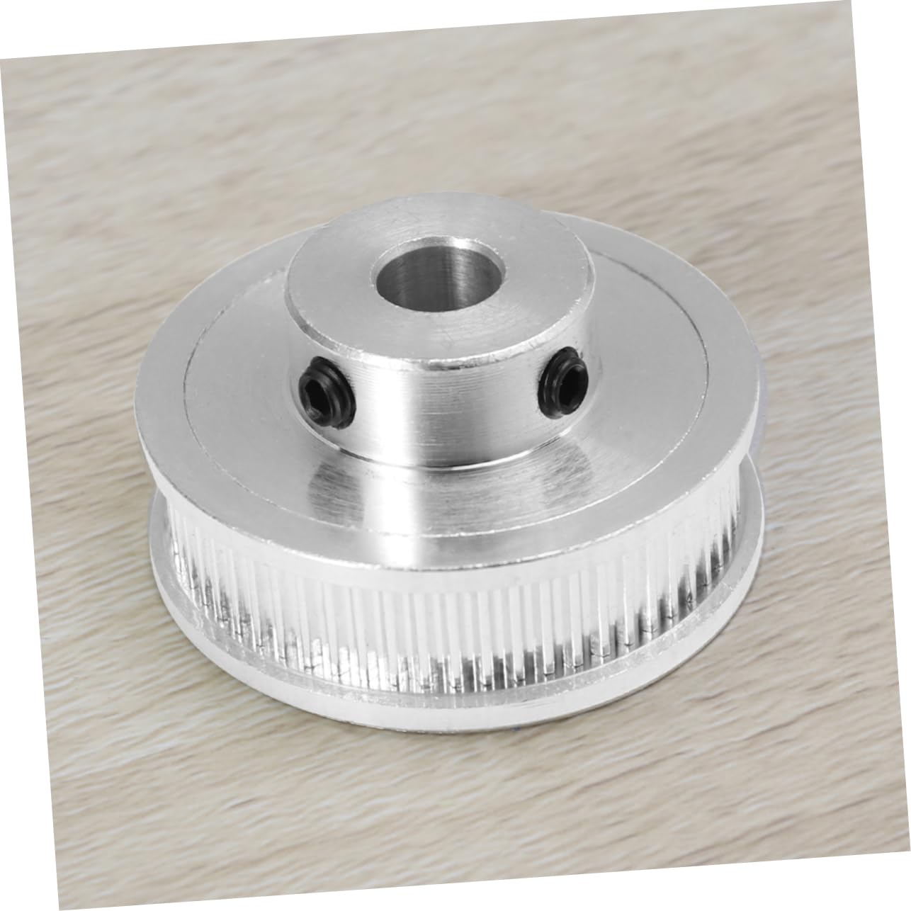NAMOARLY Pulley Belt Pulley for 3D Printer Aluminum Timing Pulley Timing Pulley Wheel Belt Pulley Timing Belt Mechanical Timing Pulleys 60 Tooth Synchronous Wheels Silver