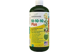 GARDENWISE 10-10-10 Liquid Fertilizer | Enriched with Seaweed Kelp Extract & Iron