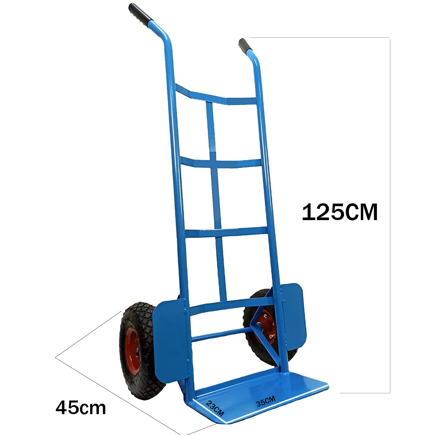 Carrello portacasse portata fino a 200kg in acciaio ruote pneumatiche Hand Trolley portapacchi portasacchi portatutto trasporto