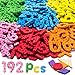 192 Piezas Letras Magnéticas en Gomaespuma de Colores con Formas Geométricas, Símbolos y Números - Imanes del Alfabeto Educativos para Niños de Preescolar para Aprender Jugar o Pegar en la Nevera