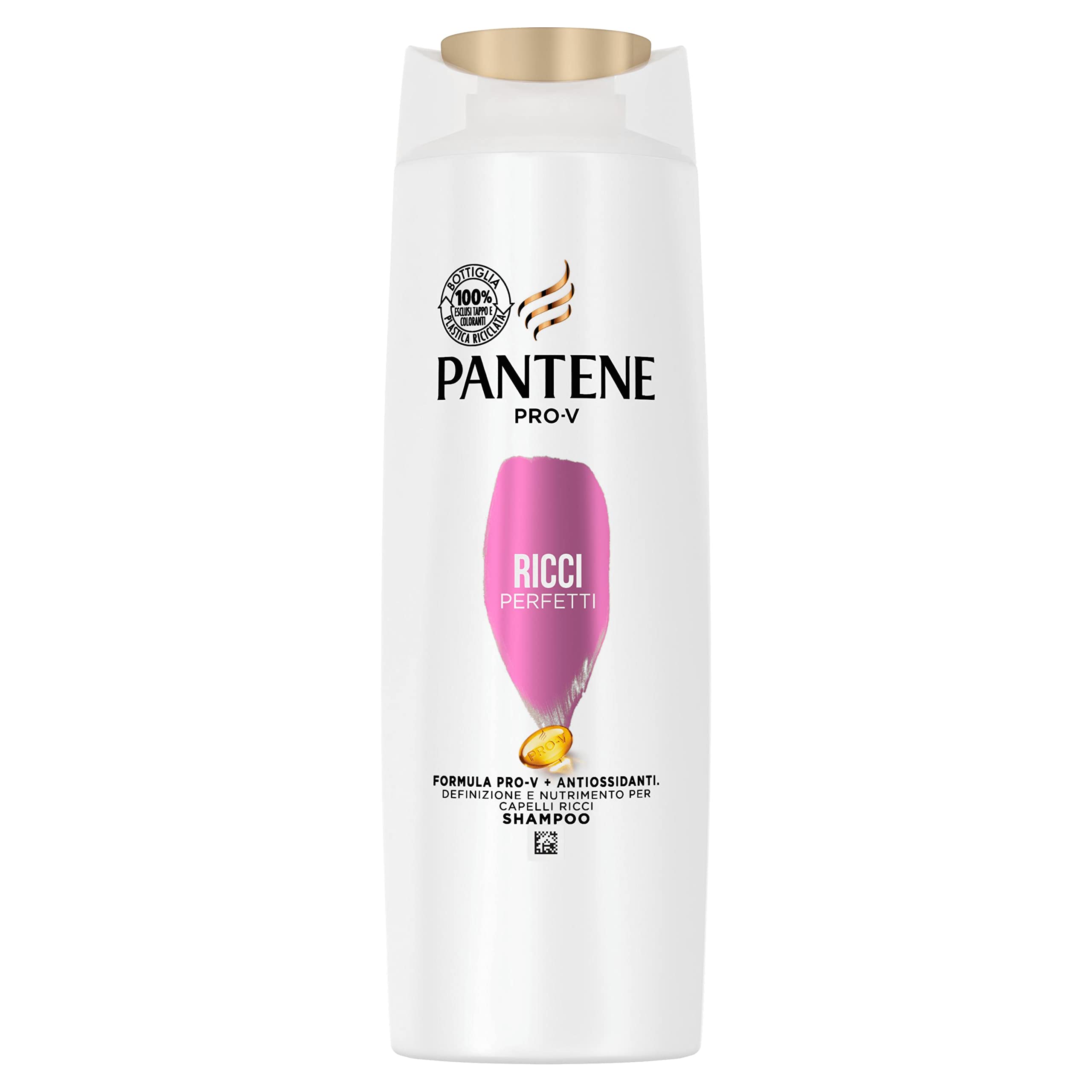 Pantene Pro-V Ricci Perfetti, Set Regalo Capelli Ricci: 1x Shampoo Ricci 225 ml, 1x Balsamo Miracle Serum Ricci 150ml, 1x Maschera Protezione Cheratina Ricci 300ml, 1x Crema Styling 235ml