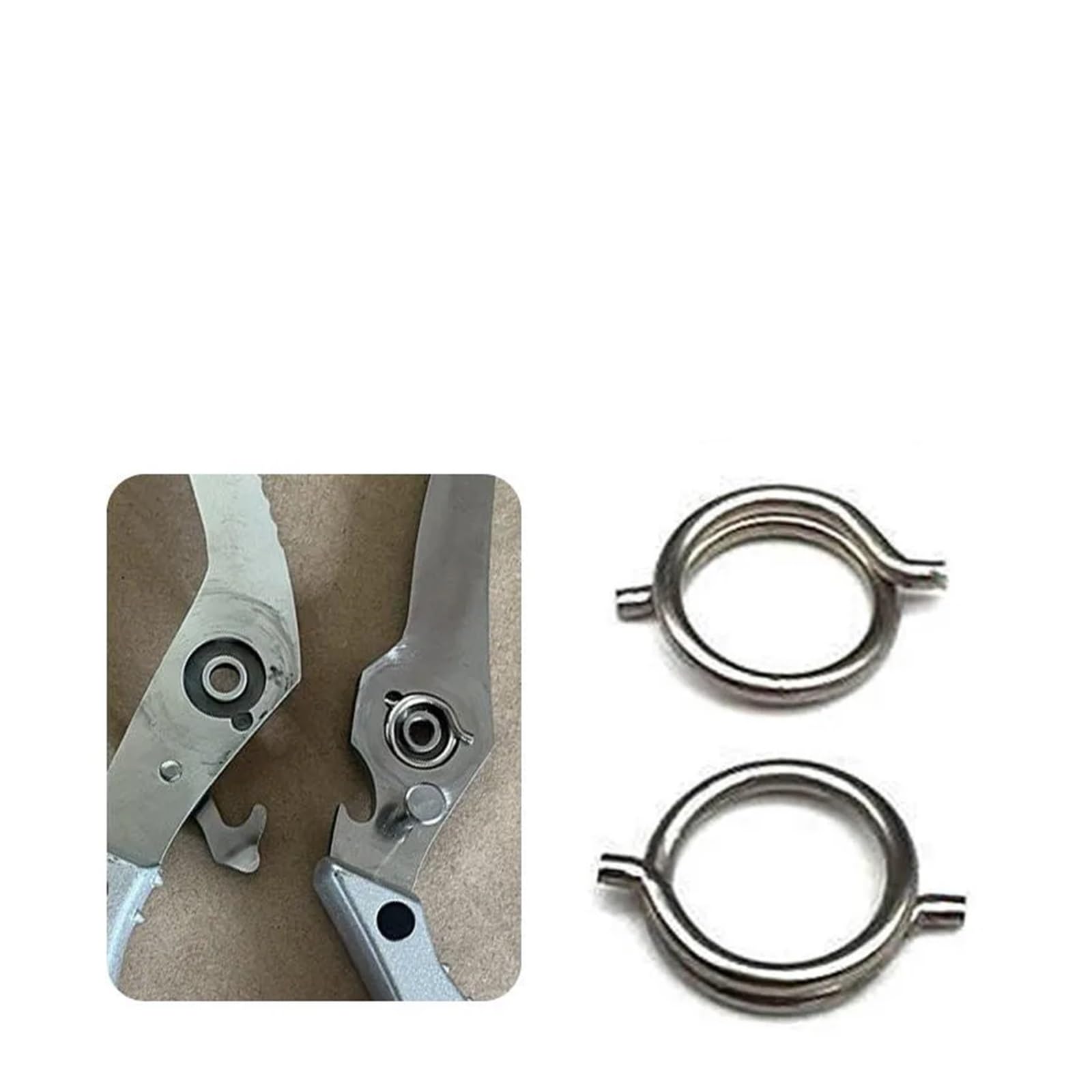 Ciseaux en acier nickelé 2 pièces, fil à ressort robuste, diamètre 1.8mm, Torsion extérieure 15mm