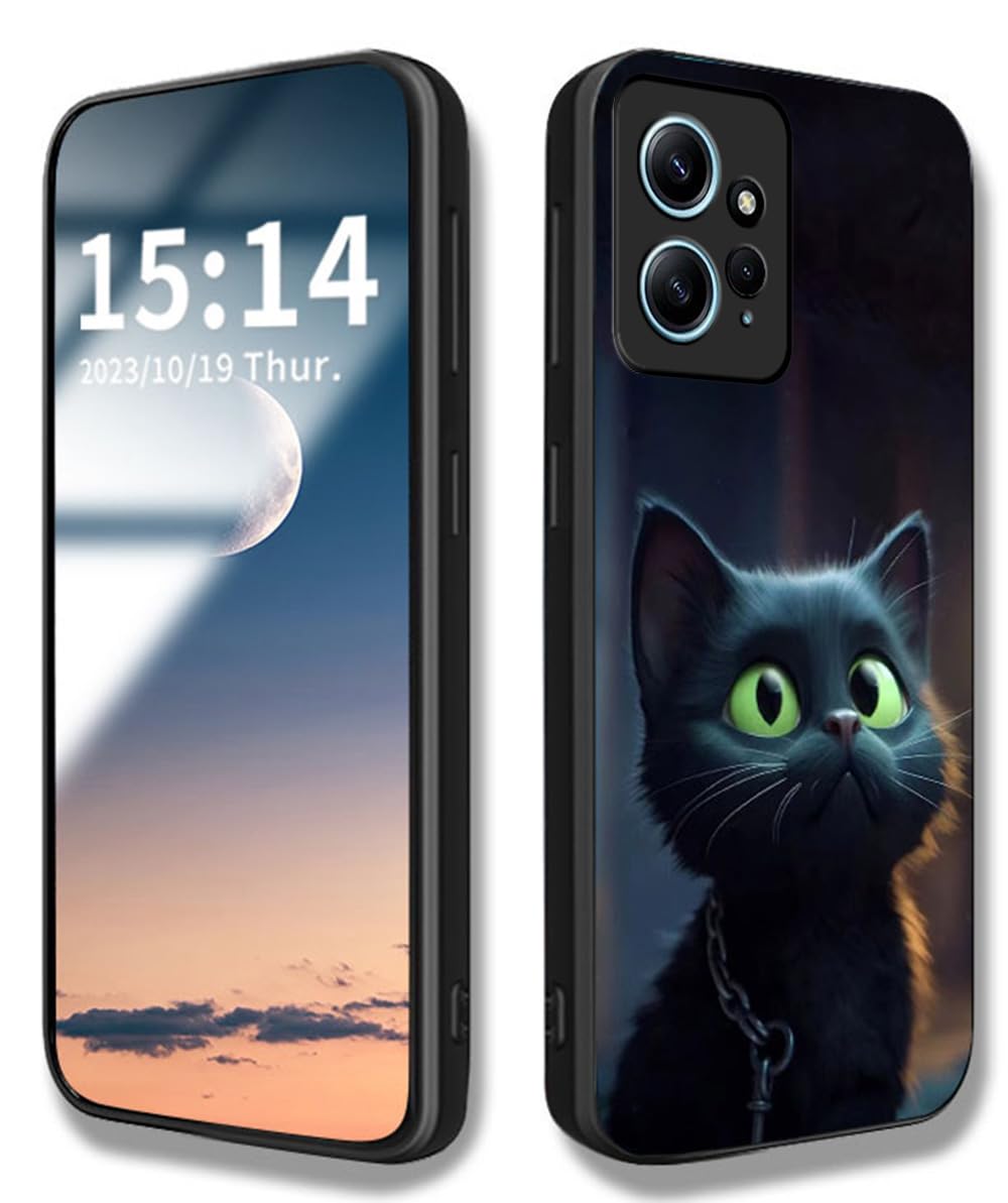 WBWONE Cover per Xiaomi Redmi Note 12 4G, Slim Modello di Gatto Carino Custodia, Bordo in TPU Bumper in Silicone Protettiva Case - Gatto grasso