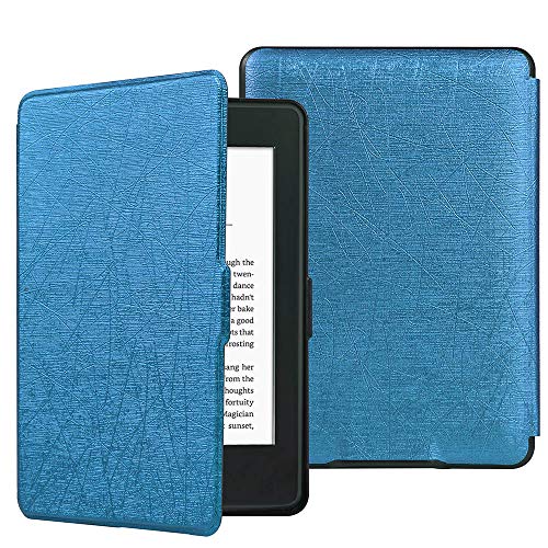 Funda para Kindle Paperwhite Premium de Seda más Delgada y Ligera con Encendido y Apagado automático, para Amazon Kindle Paperwhite 2018 KPW 4 Blue