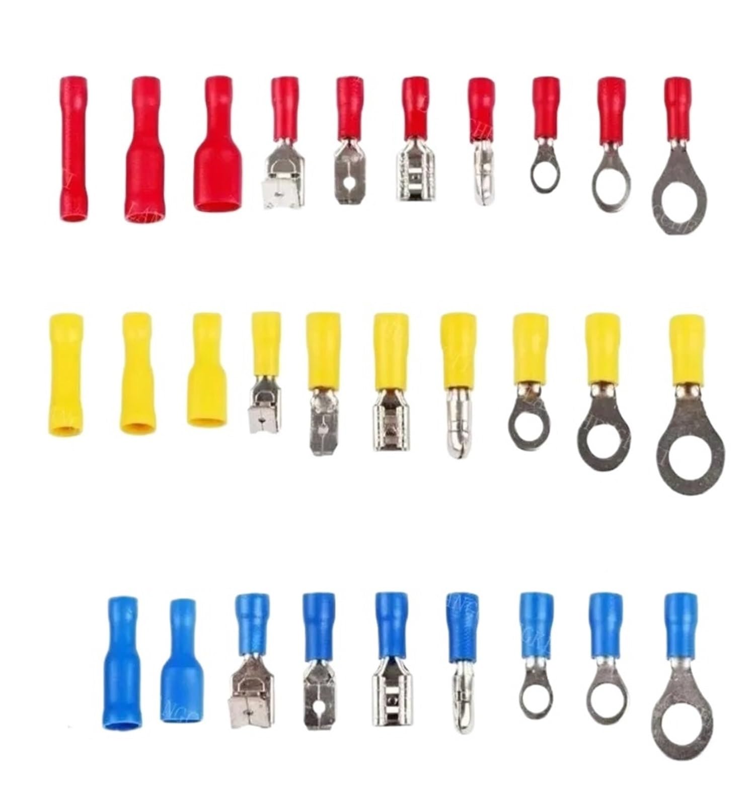Ciopljhkl One Color 480Pcs Insulated Cable Connector Electrical Wire Crimp Spade Butt Ring Fork Set Lugs Rolled Terminals Assorted Kit For Auto Motorcycle Marine Repair