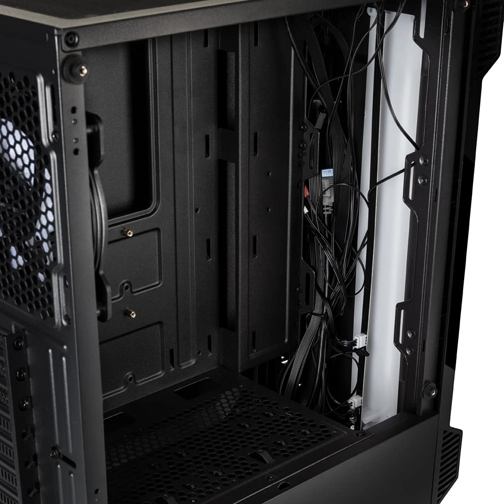 Caja de Torre Media ATX Inspire K10 RGB con Panel acristalado, Color Negro