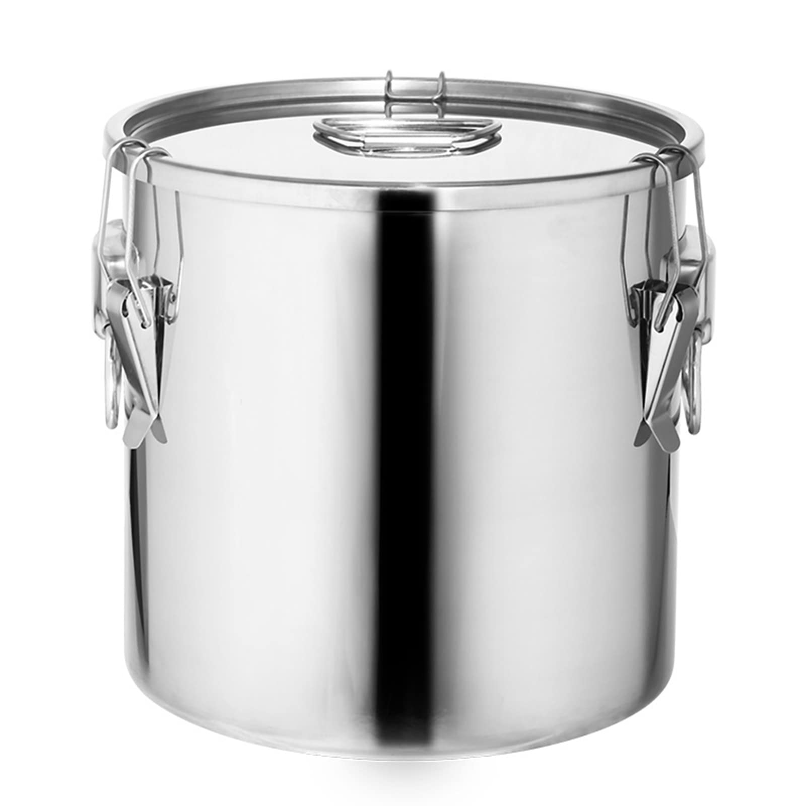 GTHTUHFD 304 Stainless Steel Milk Can, Airtight Transport Bucket With Sealed Lid, 11-140L Wine Pail, Storage Container For Milk, Water, Or Brewing,35x60cm
