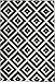 Summit 46 Black White Diamond Area Rug Modern Abstract Many Sizes Available , 7'.4
