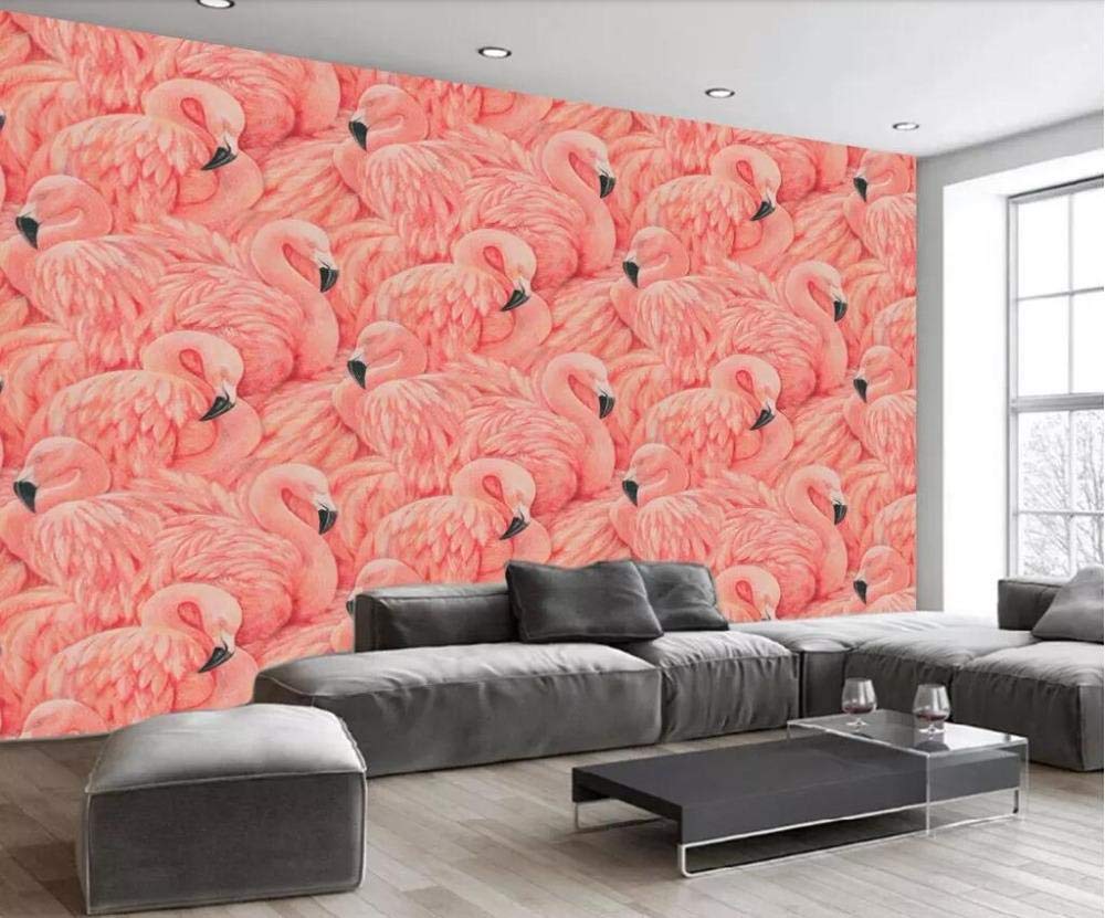Papier peint personnalisé mural flamingo 400x280 cm pour habiller un mur vide