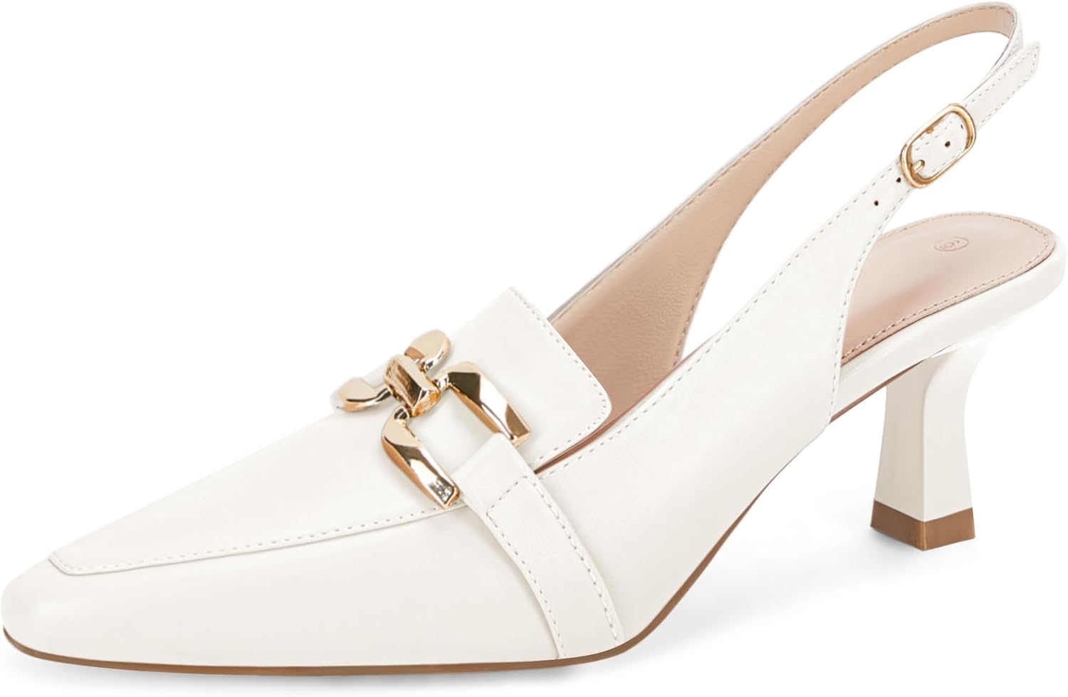 Fashare Womens Kitten Heels Slingback Closed Pointed Toe Costume Footwear M…