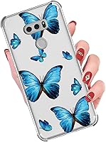 Vista 5 de Funda para LG V30/V30S ThinQ/V35 ThinQ/V30+/V30 Plus, US998 Linda funda, transparente y flexible TPU funda de silicona suave de goma suave para LG