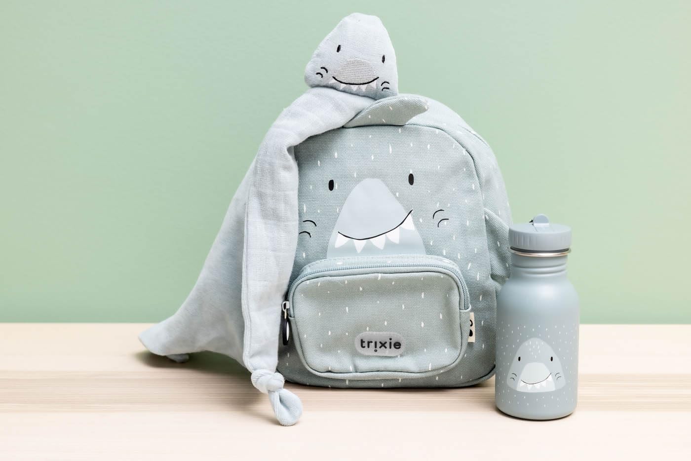 Trixie - Butelka dla dzieci ze stali nierdzewnej 350ml - Mr. Shark (rekin)