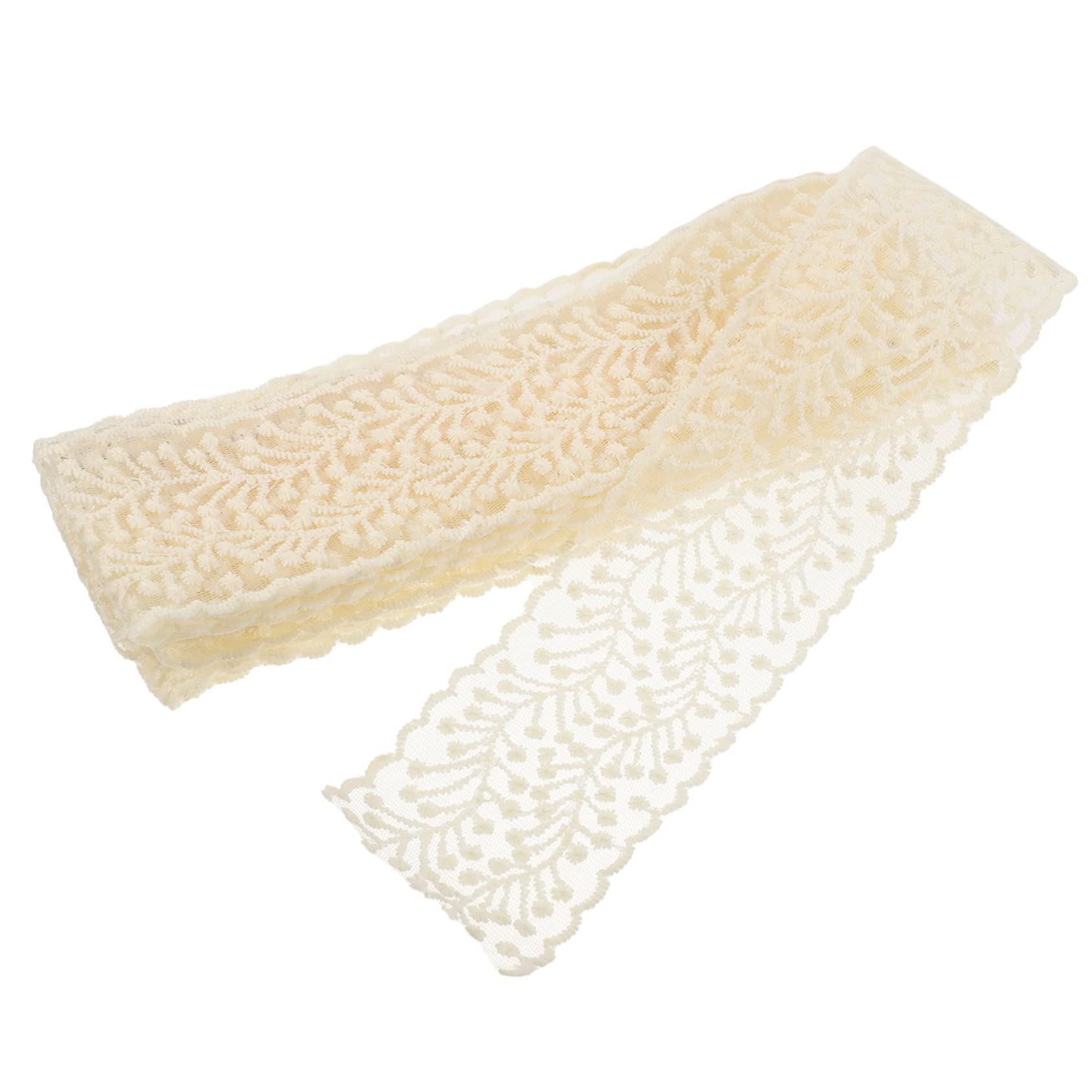 NUOBESTY 3rollos Cinta De Encaje Bordado Para Manualidades De Ribete De Encaje Para Accesorios De Cabello y Decoración De Ropa Materiales De Costura Elegantes