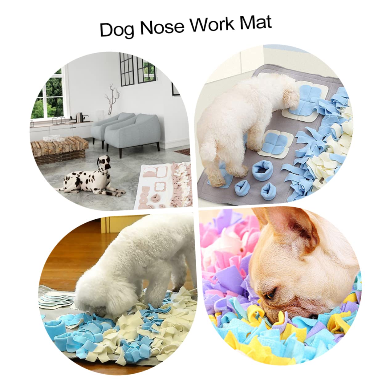Kisangel Tapis de Fouille pour Chien, Tapis D’Alimentation Lent en Peluche, Lavable, pour Activités Intérieures et Stimulation de L’odorat