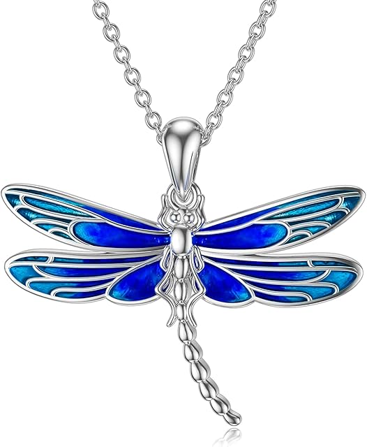 enjoylifecreative Animal Necklaces for Women 925 Sterling Silver Dragonfly Cat Wolf Phoenix Pendant Necklace Animal Jewellery Gifts for Animal Lovers