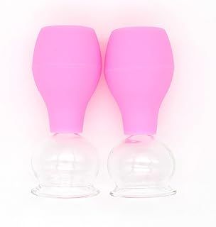 Bonte フェイシャルカッピング フェイスカッピング 吸い玉 ガラスカップ シリコンポンプ 水洗い可能 （直径35㎜ 2個セット）
