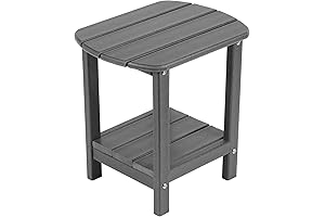 nalone Compact Adirondack Outdoor Side Table in Grey