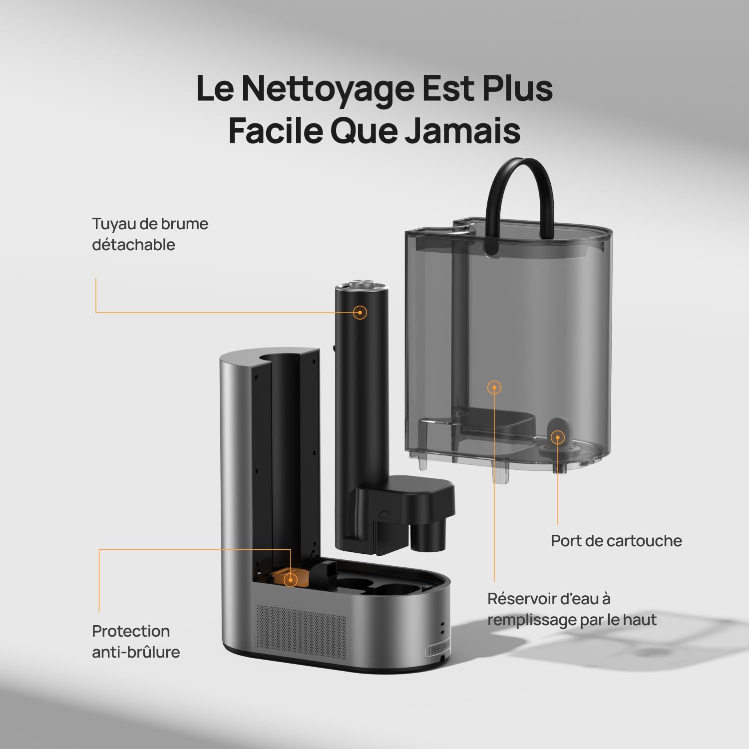 Dreo 6L Humidificateur chambre à coucher, intelligent, brume chaude/froide, pour plantes et bébé, remplissage par le haut, 60H d'autonomie, silencieux, avec minuterie, compatible Google/Alexa, HM713S